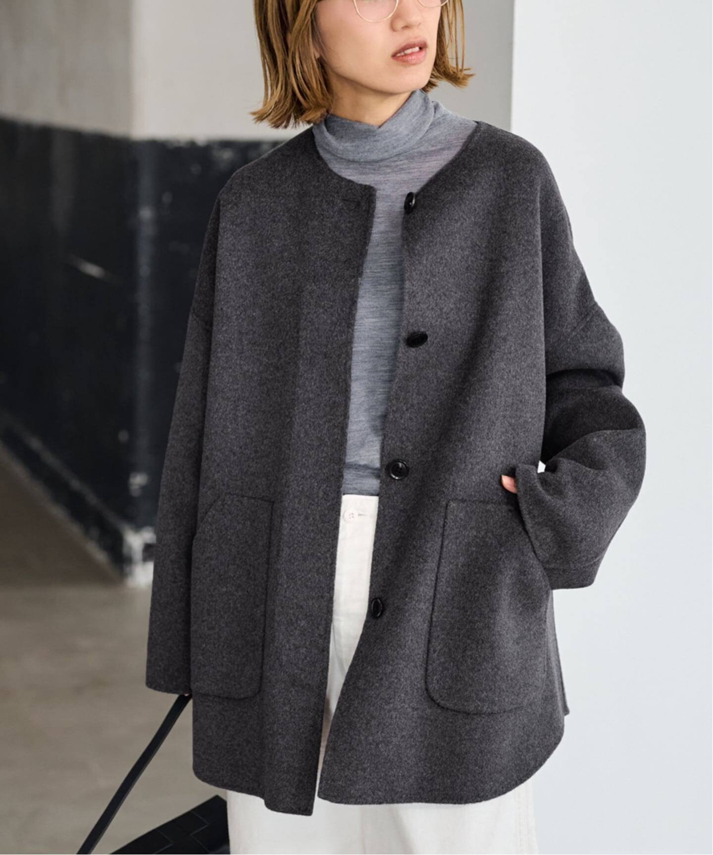 【フレームワーク/FRAMeWORK】の≪WEB限定追加≫ハミルトンリバークルーネックコート 2 インテリア・キッズ・メンズ・レディースファッション・服の通販 founy(ファニー) 　ファッション　Fashion　レディースファッション　Fashion for Women　アウター　Coat / Outerwear Collection　コート・ロングコート・ピーコート　Long Coats, Peacoats & More　おすすめ　Recommended / Our Picks　タートル　Turtleneck, Turtle Collar　ボトム　Bottoms, Lower Wear　人気　Popular, Best Seller　グレー|ID: prp329100004794193 ipo3291000000034785329