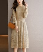 【ミニミニストア/miniministore】のニットワンピース ランタンスリーブ 上品 ベージュ|ID: prp329100004794209 ipo3291000000035121327