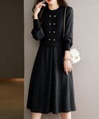 【ミニミニストア/miniministore】のニットワンピース ランタンスリーブ 上品 ブラック|ID: prp329100004794209 ipo3291000000035121328