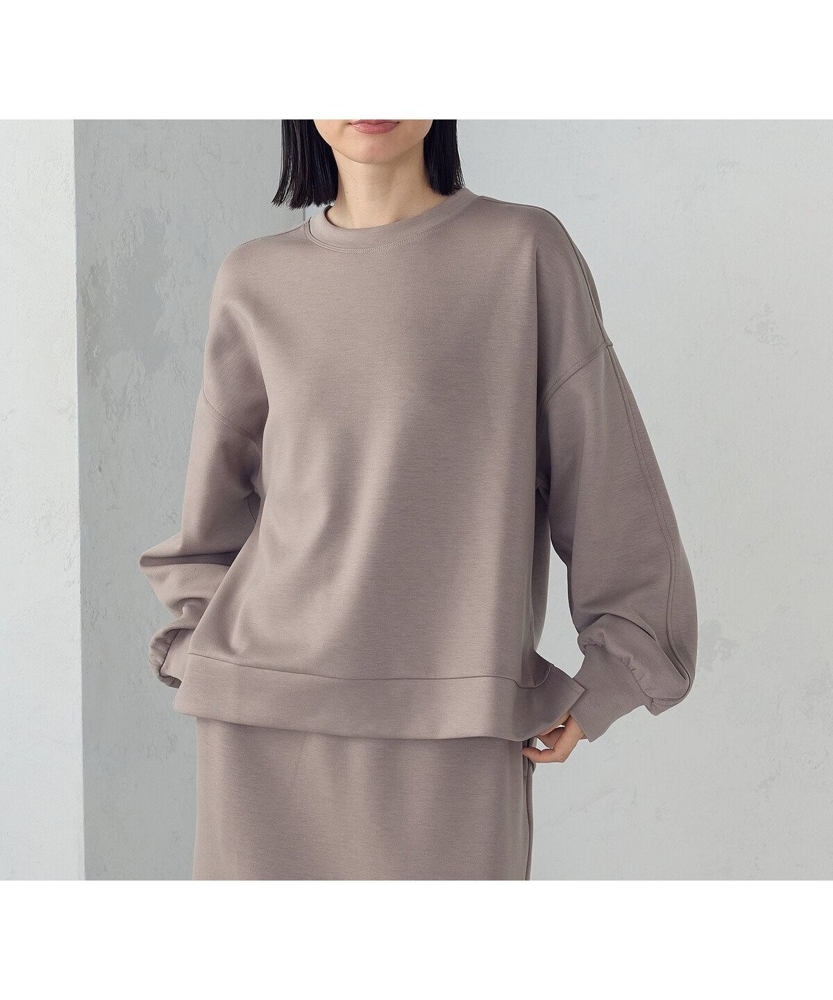 【コムサイズム/COMME CA ISM】のダンボールニット トレーナー / セットアップ対応 インテリア・キッズ・メンズ・レディースファッション・服の通販 founy(ファニー) 　ファッション　Fashion　レディースファッション　Fashion for Women　トップス・カットソー　Cut & Sew Tops　ニット　Knit Tops & Sweaters　シンプル　Simple, Minimal　スリット　Slit, Slit Detail　セットアップ　Set-Up, Coordinated Outfit　トレーナー　Sweatshirt, Trainer　ワイド　Wide, Wide Fit　モカ|ID: prp329100004794235 ipo3291000000034785565