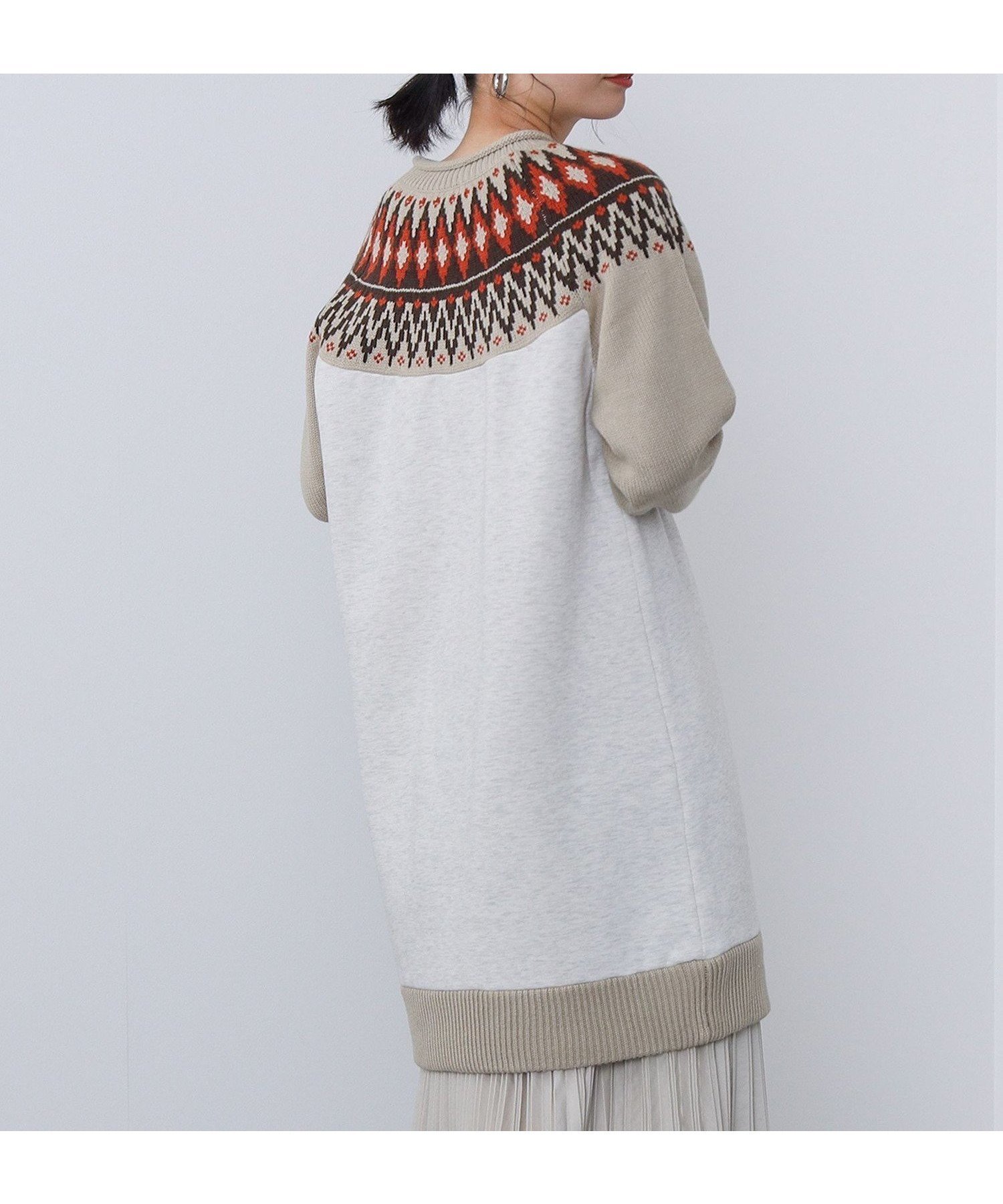 【ビームス ウイメン/BEAMS】のジャカードニット コンビ ワンピース インテリア・キッズ・メンズ・レディースファッション・服の通販 founy(ファニー) ファッション Fashion レディースファッション Fashion for Women ワンピース Dresses おすすめ Recommended / Our Picks コンビ Combo, Combination Style ジャカード/ジャガード Jacquard, Woven Pattern スウェット / スエット Sweatshirt, Sweatwear ドッキング Docking, Mixed Material レギンス Leggings, Stretch Pants 人気 Popular, Best Seller 防寒 Cold Protection, Winter-Ready IVORY|ID: prp329100004794248 ipo3291000000034881919