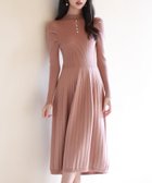 【セゾンドパピヨン/SAISON DE PAPILLON】のプチハイネックミモレ丈ワンピース 人気、トレンドファッション・服の通販 founy(ファニー) ファッション Fashion レディースファッション Fashion for Women ワンピース Dresses コンシャス Conscious, Bodycon コンパクト Compact, Small Size シンプル Simple, Minimal スリット Slit, Slit Detail スリーブ Sleeve, Long Sleeve / Short Sleeve ドッキング Docking, Mixed Material パール Pearl, Pearl Accent フィット Fit, Slim Fit フェミニン Feminine, Girly フロント Front, Front Design プリーツ Pleats, Pleated ランダム Random, Irregular ロング Long, Long-Length エレガント 上品 Elegant thumbnail ブラウン|ID: prp329100004794257 ipo3291000000034785689