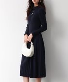 【セゾンドパピヨン/SAISON DE PAPILLON】のプチハイネックミモレ丈ワンピース 人気、トレンドファッション・服の通販 founy(ファニー) ファッション Fashion レディースファッション Fashion for Women ワンピース Dresses コンシャス Conscious, Bodycon コンパクト Compact, Small Size シンプル Simple, Minimal スリット Slit, Slit Detail スリーブ Sleeve, Long Sleeve / Short Sleeve ドッキング Docking, Mixed Material パール Pearl, Pearl Accent フィット Fit, Slim Fit フェミニン Feminine, Girly フロント Front, Front Design プリーツ Pleats, Pleated ランダム Random, Irregular ロング Long, Long-Length エレガント 上品 Elegant thumbnail ネイビー|ID: prp329100004794257 ipo3291000000034785694