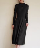 【セゾンドパピヨン/SAISON DE PAPILLON】のプチハイネックミモレ丈ワンピース 人気、トレンドファッション・服の通販 founy(ファニー) ファッション Fashion レディースファッション Fashion for Women ワンピース Dresses コンシャス Conscious, Bodycon コンパクト Compact, Small Size シンプル Simple, Minimal スリット Slit, Slit Detail スリーブ Sleeve, Long Sleeve / Short Sleeve ドッキング Docking, Mixed Material パール Pearl, Pearl Accent フィット Fit, Slim Fit フェミニン Feminine, Girly フロント Front, Front Design プリーツ Pleats, Pleated ランダム Random, Irregular ロング Long, Long-Length エレガント 上品 Elegant thumbnail ブラック|ID: prp329100004794257 ipo3291000000034785697