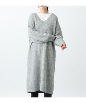 【スタディオ クリップ/studio CLIP】の《natural by clip》3ゲージアルパカタッチVネックワンピース 人気、トレンドファッション・服の通販 founy(ファニー) ファッション Fashion レディースファッション Fashion for Women ワンピース Dresses おすすめ Recommended / Our Picks インナー Innerwear ルーズ Loose, Oversized |ID:prp329100004794281