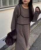 【チャオパニックティピー/CIAOPANIC TYPY】の【ビスチェ付き】フリースボーダーアソートワンピース 人気、トレンドファッション・服の通販 founy(ファニー) ファッション Fashion レディースファッション Fashion for Women ワンピース Dresses スニーカー Sneakers, Trainers スリット Slit, Slit Detail ダウン Down, Puffer デニム Denim, Jeans Material トレンド Trend, Trending Now パイピング Piping, Trim Design ビスチェ Bustier, Corset Top おすすめ Recommended / Our Picks thumbnail ブラウン|ID: prp329100004794285 ipo3291000000034844262