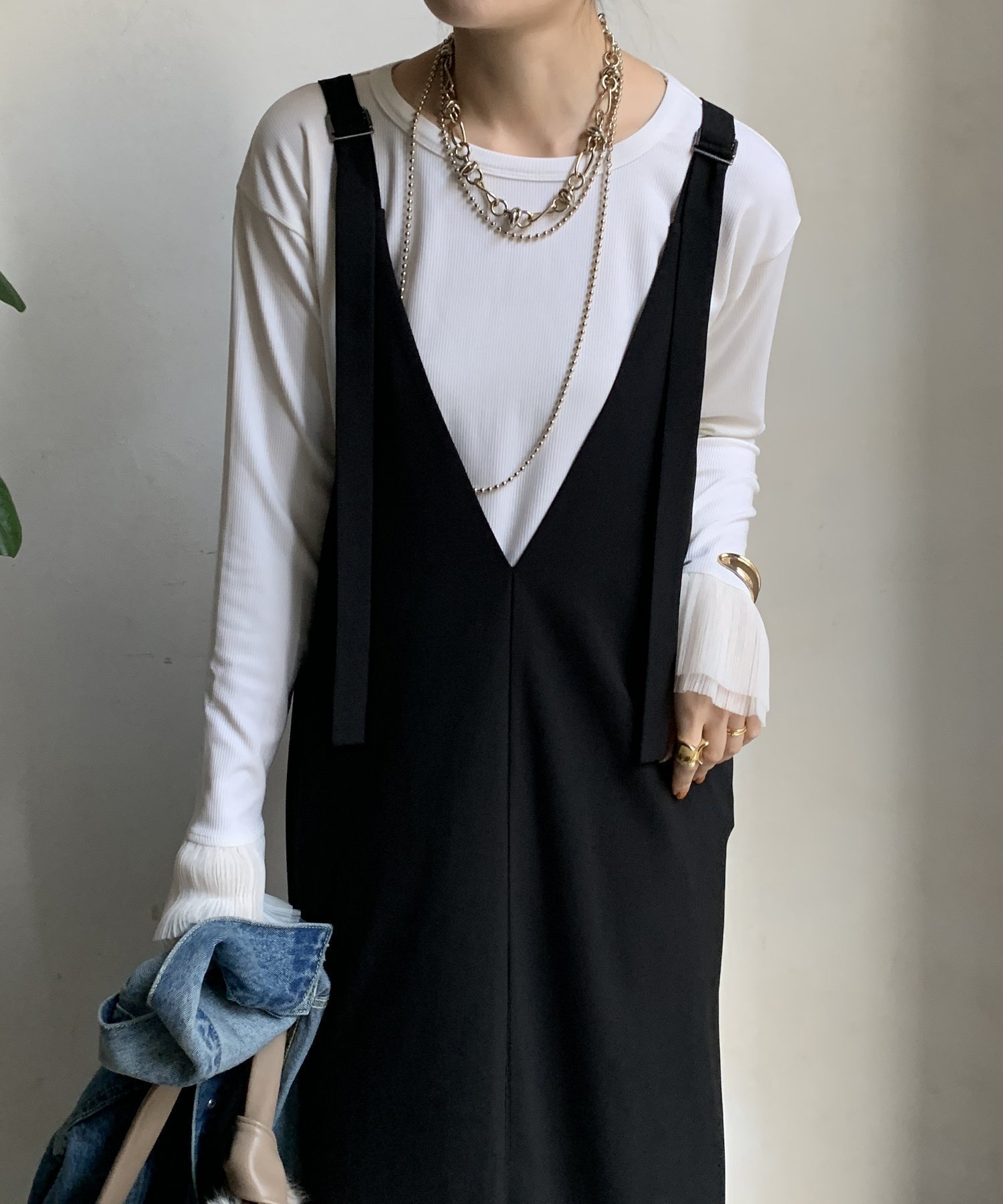 【ドゥドゥ/DouDou】の【新色追加/前後2WAYで着られる】深Vワンピース インテリア・キッズ・メンズ・レディースファッション・服の通販 founy(ファニー) ファッション Fashion レディースファッション Fashion for Women ワンピース Dresses インナー Innerwear スマート Smart, Elegant ダブル Double, Double-Breasted フレア Flare, Flared フロント Front, Front Design S/S・春夏 SS, Spring/Summer, Warm Season 再入荷 Restock / Back in Stock 夏 Summer 2026年 2026 ブラック|ID: prp329100004794291 ipo3291000000034843893