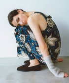 【トゥモローランド/TOMORROWLAND】のブライトベロア プリントナローワンピース 64 ブルー系|ID: prp329100004794295 ipo3291000000034785941