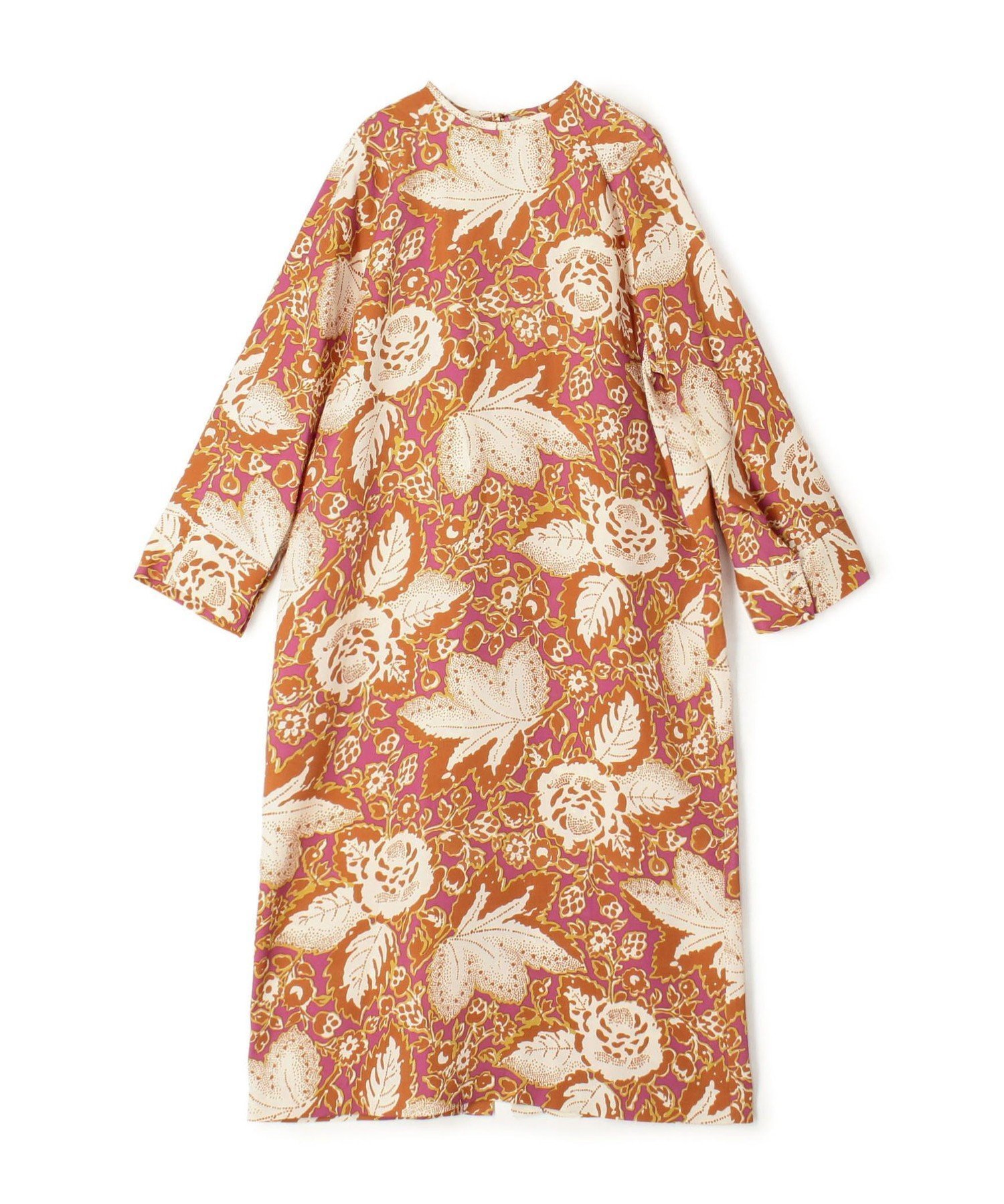 【トゥモローランド/TOMORROWLAND】のレーヨンプリント クルーネックワンピース インテリア・キッズ・メンズ・レディースファッション・服の通販 founy(ファニー) ファッション Fashion レディースファッション Fashion for Women ワンピース Dresses おすすめ Recommended / Our Picks とろみ Fluid, Flowy Fabric センター Center, Center Line バランス Balance, Style Balance プリント Print, Printed Pattern モノトーン Monotone, Black and White リゾート Resort, Vacation Style リラックス Relax, Relaxed Fit 34 ピンク系|ID: prp329100004794301 ipo3291000000034785965