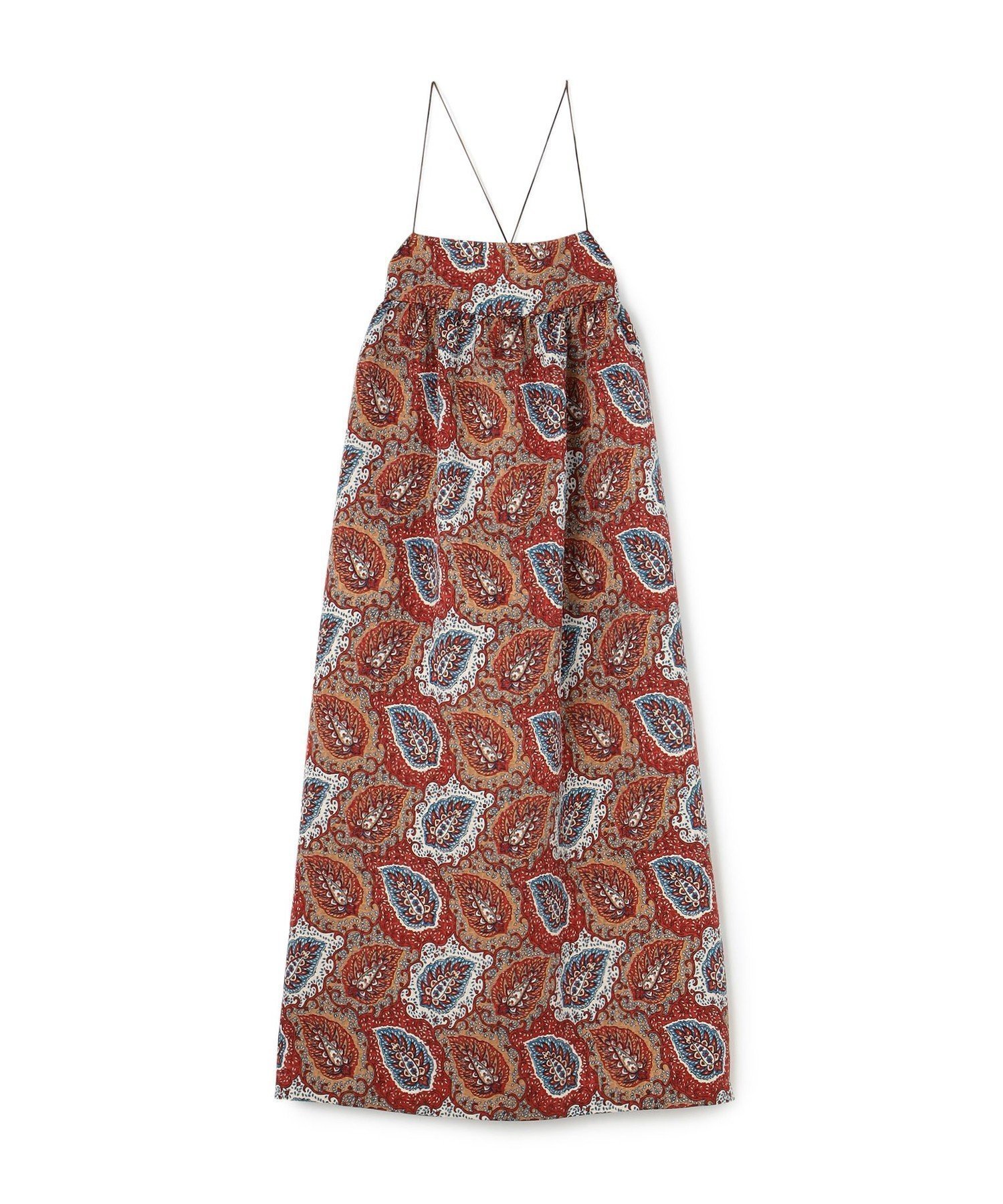 【トゥモローランド/TOMORROWLAND】のポリエステルプリント キャミソールワンピース インテリア・キッズ・メンズ・レディースファッション・服の通販 founy(ファニー) ファッション Fashion レディースファッション Fashion for Women ワンピース Dresses インナー Innerwear キャミソール Camisole, Spaghetti Strap Top ギャザー Gathered, Ruffled フェミニン Feminine, Girly フォルム Silhouette, Form プリント Print, Printed Pattern ラップ Wrap, Wrap Design リーフ Leaf, Botanical Leaf 36 レッド系|ID: prp329100004794307 ipo3291000000034785990