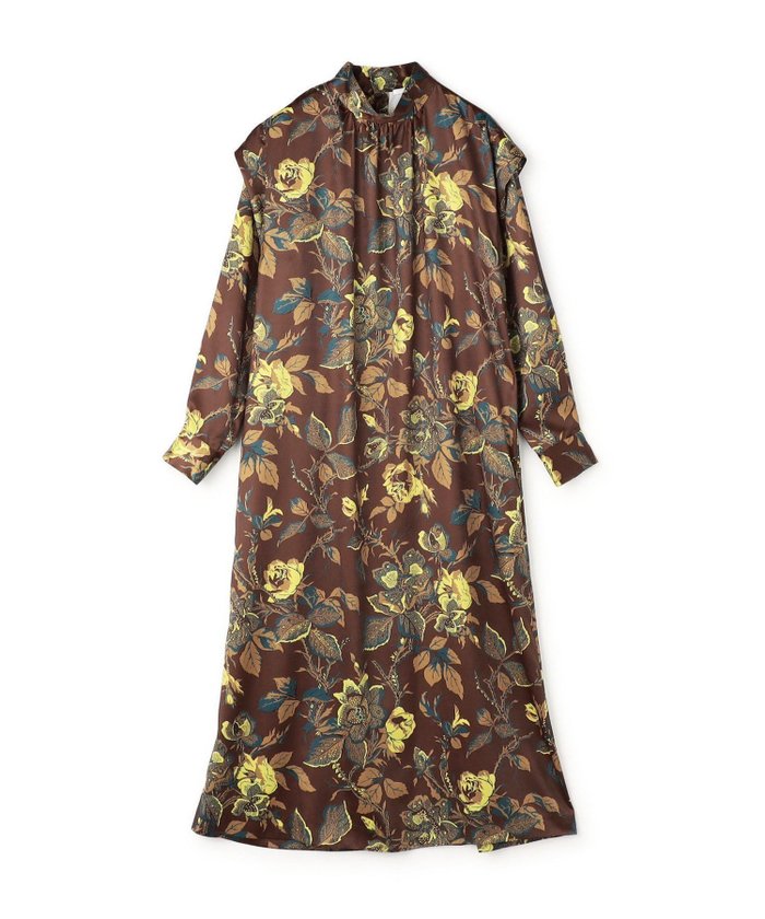 【トゥモローランド/TOMORROWLAND】のポリエステルサテンプリント スタンドカラーワンピース インテリア・キッズ・メンズ・レディースファッション・服の通販 founy(ファニー) https://founy.com/ ファッション Fashion レディースファッション Fashion for Women ワンピース Dresses おすすめ Recommended / Our Picks カーディガン Cardigan, Knitwear サテン Satin, Glossy Fabric シューズ Shoes, Footwear スタンド Stand Collar, Upright Stand バランス Balance, Style Balance プリント Print, Printed Pattern |ID: prp329100004794309 ipo3291000000034785997