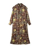 【トゥモローランド/TOMORROWLAND】のポリエステルサテンプリント スタンドカラーワンピース 48 ダークブラウン系|ID: prp329100004794309 ipo3291000000034786000