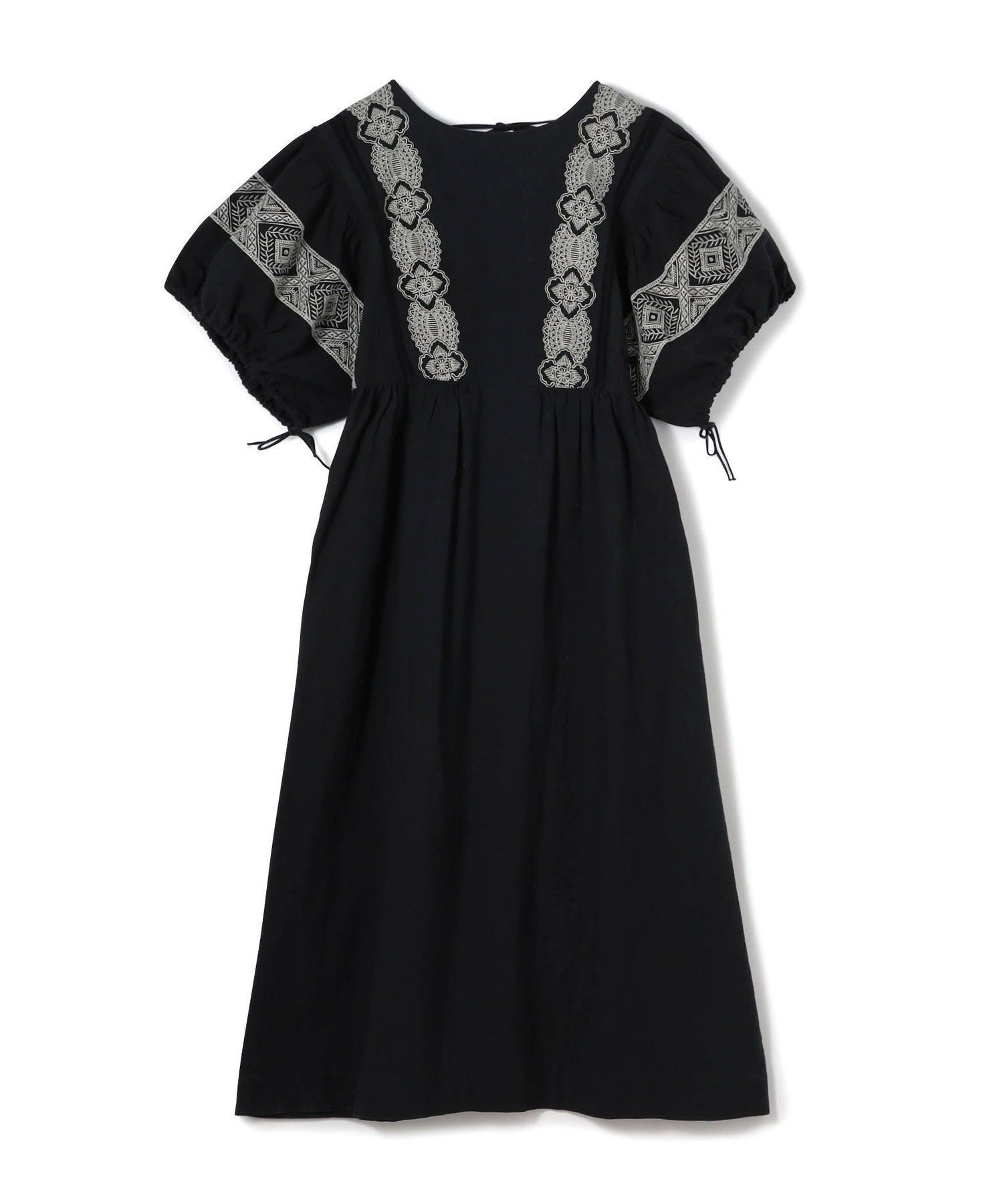 【トゥモローランド/TOMORROWLAND】のコットンエンブロイダリー ボリュームスリーブワンピース インテリア・キッズ・メンズ・レディースファッション・服の通販 founy(ファニー) ファッション Fashion レディースファッション Fashion for Women ワンピース Dresses インド Indian Textile ギャザー Gathered, Ruffled サンダル Sandals, Summer Shoes シューズ Shoes, Footwear フラット Flat, Flat Shoes リゾート Resort, Vacation Style 18 ブラック系|ID: prp329100004794319 ipo3291000000034786047