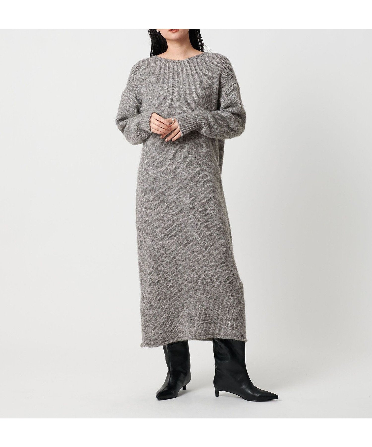 【ユナイテッドアローズ/UNITED ARROWS】のMARW UNITED ARROWS ロング ニット ワンピース インテリア・キッズ・メンズ・レディースファッション・服の通販 founy(ファニー) 　ファッション　Fashion　レディースファッション　Fashion for Women　ワンピース　Dresses　ニットワンピース　Knit Dresses　シンプル　Simple, Minimal　人気　Popular, Best Seller　ポケット　Pocket, Pocket Detail　ロング　Long, Long-Length　ビジネス 仕事 通勤　Business / Work / Commuting　MD.GRAY|ID: prp329100004794320 ipo3291000000034786054