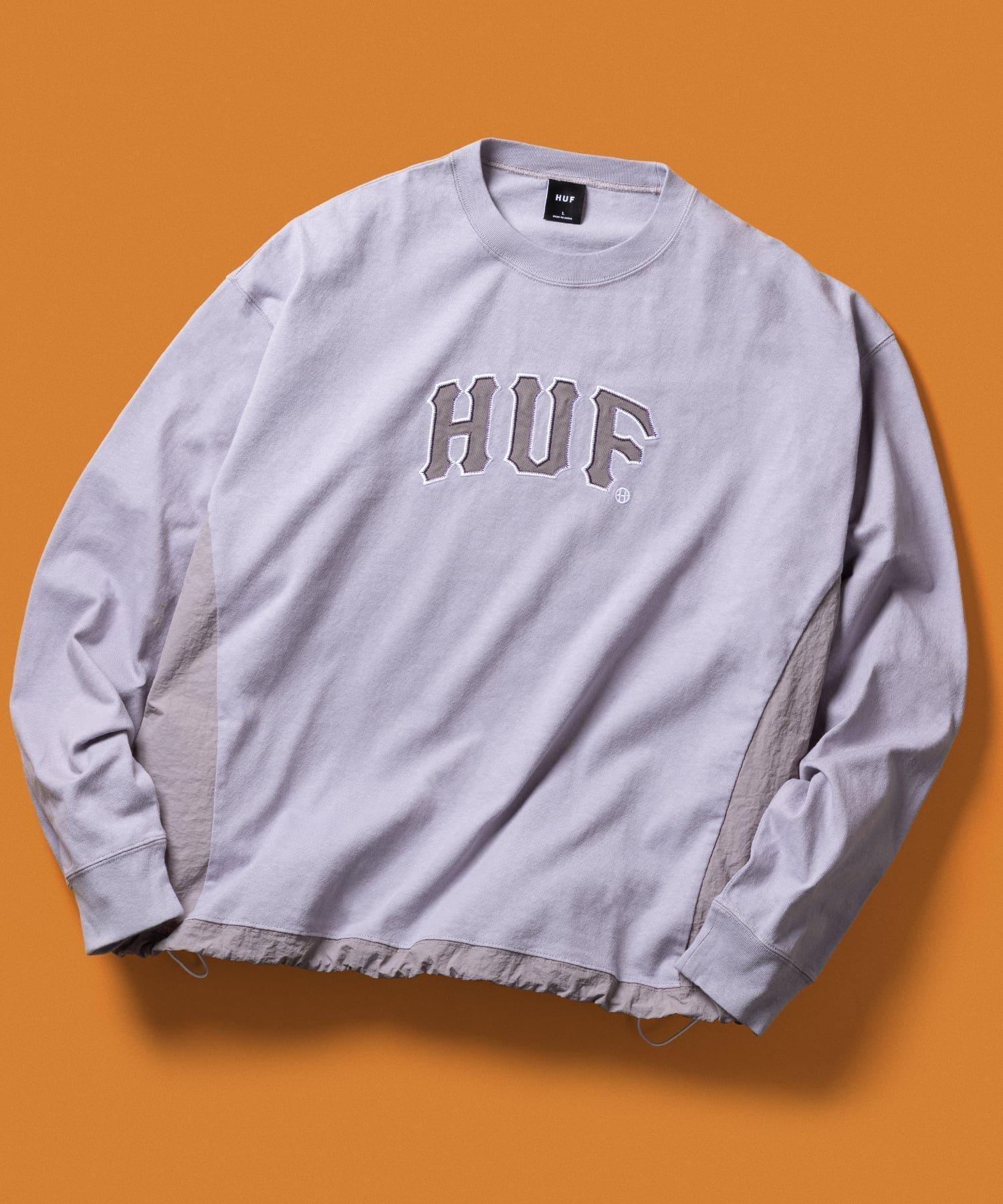 【ハフ/HUF】のARCH DRAWCORD CREW / HUF ハフ ドローコード カットソー インテリア・キッズ・メンズ・レディースファッション・服の通販 founy(ファニー) ファッション Fashion レディースファッション Fashion for Women トップス・カットソー Cut & Sew Tops カットソー・ベーシックTシャツ Cut-and-Sewn Tops / Stretch Tees & Basics カットソー Cut and Sewn Top グラフィック Graphic, Graphic Design シンプル Simple, Minimal ドローコード Drawcord, Drawstring Cord フロント Front, Front Design プリーツ Pleats, Pleated ベスト Vest, Waistcoat リバーシブル Reversible, Two-Sided 切替 Switching, Contrast Panel 定番 Standard, Basic Item LILAC CHALK|ID: prp329100004794327 ipo3291000000034786090