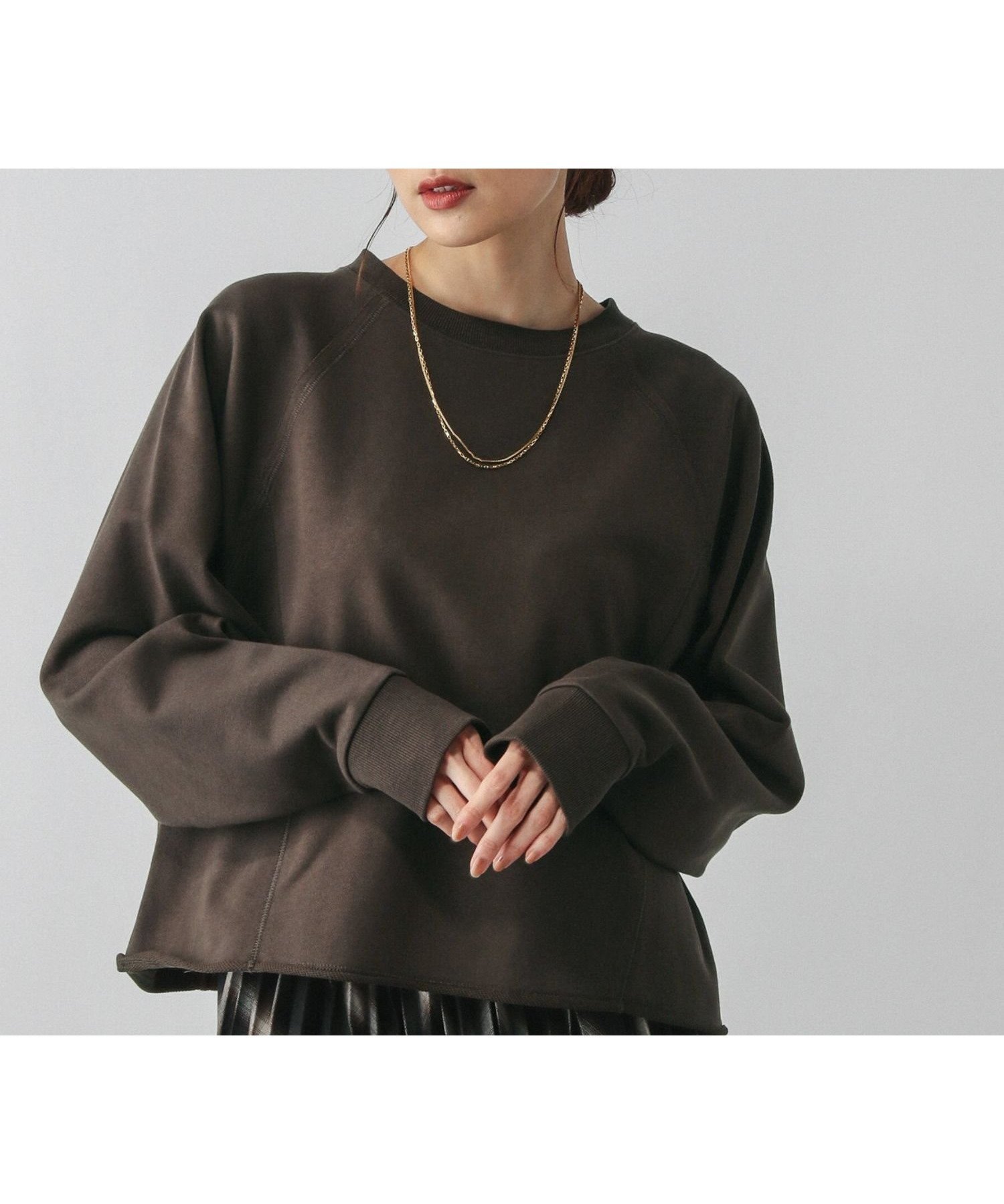 【グローバルワーク/GLOBAL WORK】の乾きやすいカラースウェットプルオーバー/580961 インテリア・キッズ・メンズ・レディースファッション・服の通販 founy(ファニー) 　ファッション　Fashion　レディースファッション　Fashion for Women　トップス・カットソー　Cut & Sew Tops　レディースパーカー・カジュアルフーディー　Casual Hoodies & Sweatshirts　カジュアルプルオーバー・ニットトップス　Pullovers & Knit Tops / Casual Pullovers　スウェット・クルーネックトップス　Sweatshirts & Crewnecks / Relaxed Fit Sweat Tops　おすすめ　Recommended / Our Picks　インナー　Innerwear　バランス　Balance, Style Balance　ベーシック　Basic, Essential　切替　Switching, Contrast Panel　ダークブラウン58|ID: prp329100004794332 ipo3291000000034786109