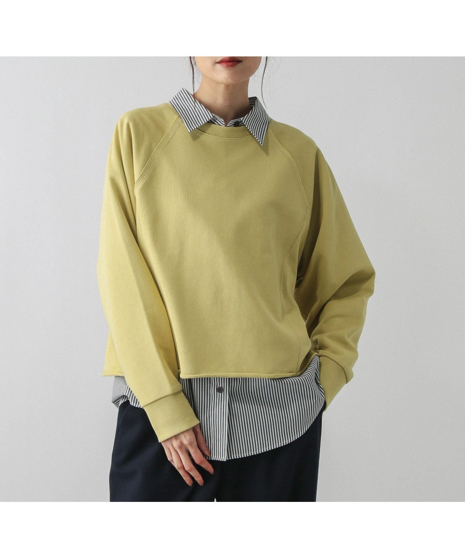 【グローバルワーク/GLOBAL WORK】の乾きやすいカラースウェットプルオーバー/580961 インテリア・キッズ・メンズ・レディースファッション・服の通販 founy(ファニー) 　ファッション　Fashion　レディースファッション　Fashion for Women　トップス・カットソー　Cut & Sew Tops　レディースパーカー・カジュアルフーディー　Casual Hoodies & Sweatshirts　カジュアルプルオーバー・ニットトップス　Pullovers & Knit Tops / Casual Pullovers　スウェット・クルーネックトップス　Sweatshirts & Crewnecks / Relaxed Fit Sweat Tops　おすすめ　Recommended / Our Picks　インナー　Innerwear　バランス　Balance, Style Balance　ベーシック　Basic, Essential　切替　Switching, Contrast Panel　イエロー65|ID: prp329100004794332 ipo3291000000034786111