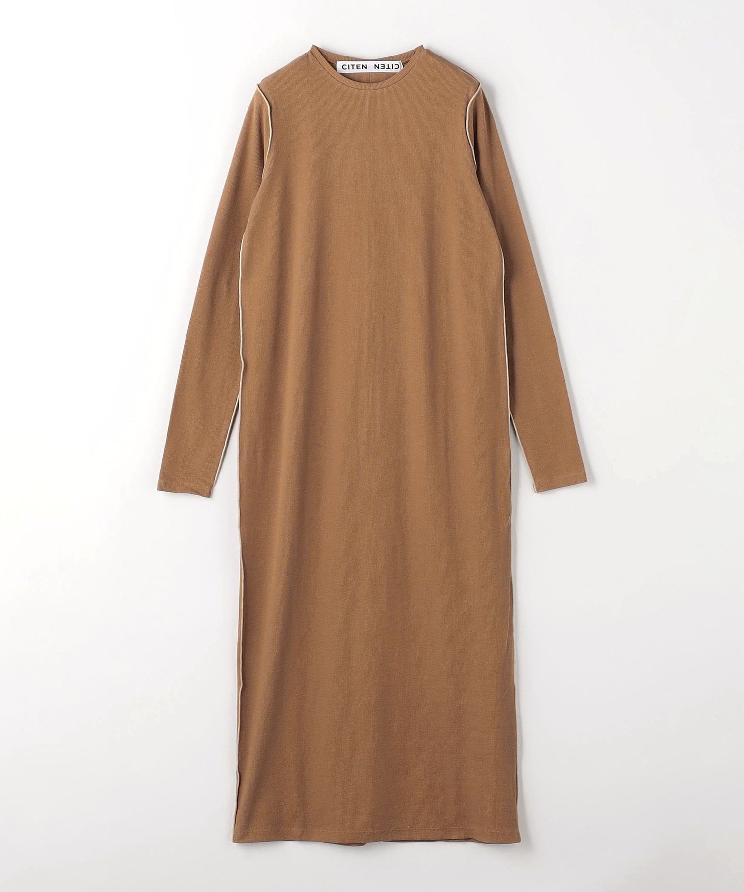 【ユナイテッドアローズ/UNITED ARROWS】のCITEN リブカットソーワンピース インテリア・キッズ・メンズ・レディースファッション・服の通販 founy(ファニー) 　ファッション　Fashion　レディースファッション　Fashion for Women　ワンピース　Dresses　カーディガン　Cardigan, Knitwear　シンプル　Simple, Minimal　スリット　Slit, Slit Detail　デニム　Denim, Jeans Material　フィット　Fit, Slim Fit　ボトム　Bottoms, Lower Wear　A/W・秋冬　Autumn/Winter　アウトレット　Outlet / Clearance　おすすめ　Recommended / Our Picks　SHERBET|ID: prp329100004794352 ipo3291000000034844491