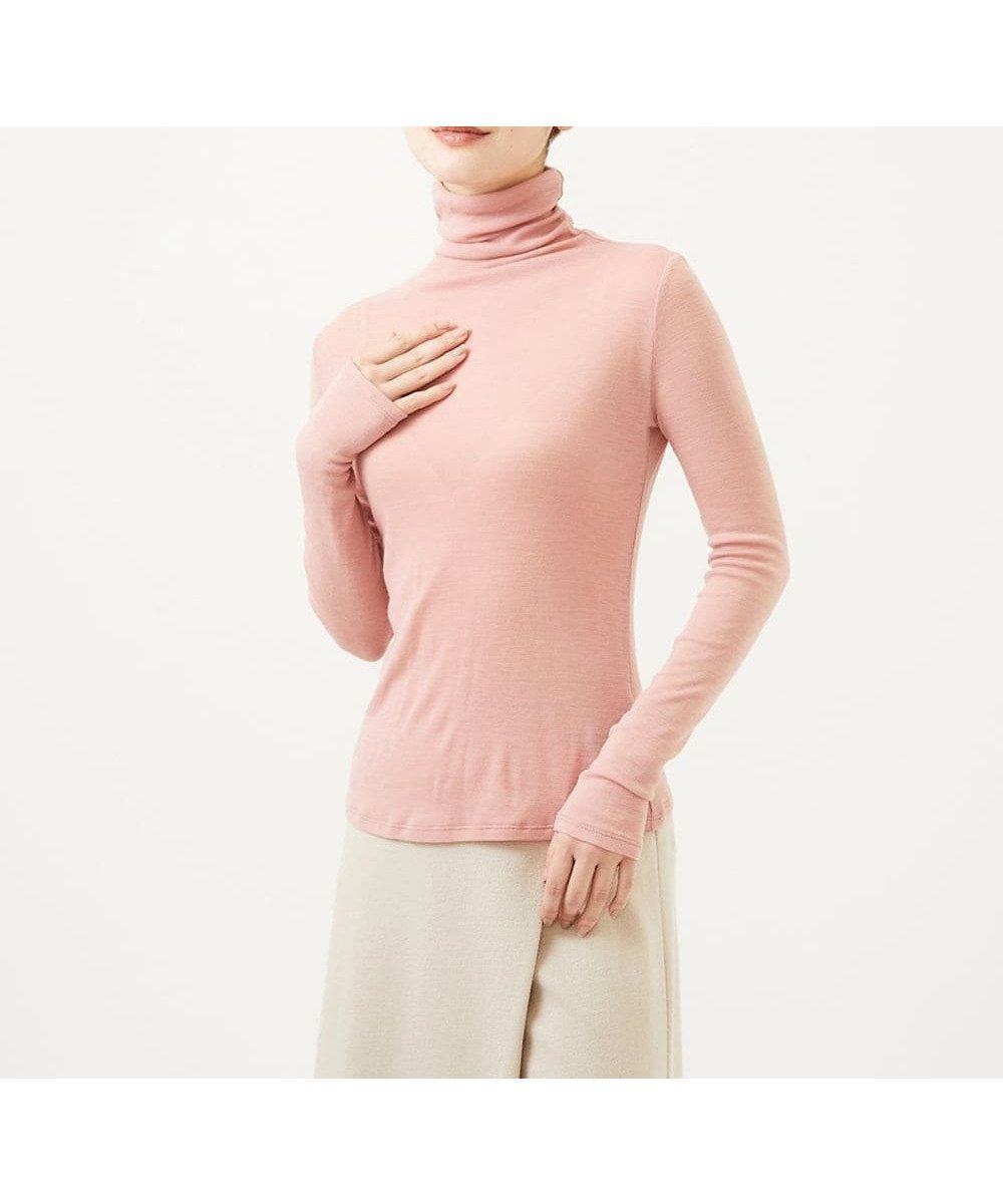 【シビラ/SYBILLA】のハイネックウールカットソー インテリア・キッズ・メンズ・レディースファッション・服の通販 founy(ファニー) 　ファッション　Fashion　レディースファッション　Fashion for Women　トップス・カットソー　Cut & Sew Tops　カットソー・ベーシックTシャツ　Cut-and-Sewn Tops / Stretch Tees & Basics　インナー　Innerwear　コンパクト　Compact, Small Size　シンプル　Simple, Minimal　スマート　Smart, Elegant　タートルネック　Turtleneck, High Neck　フィット　Fit, Slim Fit　人気　Popular, Best Seller　定番　Standard, Basic Item　A/W・秋冬　Autumn/Winter　ライトピンク|ID: prp329100004794356 ipo3291000000035173712