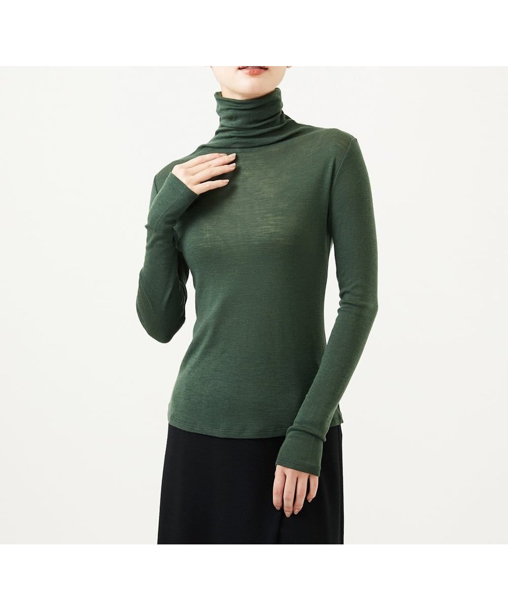 【シビラ/SYBILLA】のハイネックウールカットソー インテリア・キッズ・メンズ・レディースファッション・服の通販 founy(ファニー) 　ファッション　Fashion　レディースファッション　Fashion for Women　トップス・カットソー　Cut & Sew Tops　カットソー・ベーシックTシャツ　Cut-and-Sewn Tops / Stretch Tees & Basics　インナー　Innerwear　コンパクト　Compact, Small Size　シンプル　Simple, Minimal　スマート　Smart, Elegant　タートルネック　Turtleneck, High Neck　フィット　Fit, Slim Fit　人気　Popular, Best Seller　定番　Standard, Basic Item　A/W・秋冬　Autumn/Winter　カーキグリーン|ID: prp329100004794356 ipo3291000000035173716