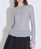 【チュクラ/chuclla】のドット柄 フリルヘム ロングTシャツ FQ25S089【Fano】 人気、トレンドファッション・服の通販 founy(ファニー) ファッション Fashion レディースファッション Fashion for Women トップス・カットソー Cut & Sew Tops シャツ・ブラウス・オフィスカジュアル Elegant Blouses & Button-Ups ロングTシャツ・Tシャツ Longline T-Shirts & Tees カーディガン Cardigan, Knitwear シンプル Simple, Minimal スリム Slim, Slim Fit トレンド Trend, Trending Now ドット Polka Dot, Dot Pattern フィット Fit, Slim Fit フェミニン Feminine, Girly フリル Frill, Ruffle プリント Print, Printed Pattern ロマンティック Romantic, Feminine Style ロング Long, Long-Length thumbnail グレー|ID: prp329100004794362 ipo3291000000035181391