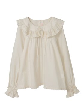 【ピンクハウス/PINK HOUSE】のフリル襟付きローンブラウス 人気、トレンドファッション・服の通販 founy(ファニー) ファッション Fashion レディースファッション Fashion for Women トップス・カットソー Cut & Sew Tops シャツ・ブラウス・オフィスカジュアル Elegant Blouses & Button-Ups インナー Innerwear クラシカル Classical, Vintage-Inspired フリル Frill, Ruffle フレア Flare, Flared ヨーク Yoke, Yoke Design リボン Ribbon, Bow |ID:prp329100004794375