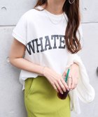 【アンドミー/andme】のコットン 天竺 ロゴプリント フレンチスリーブ Tシャツ オフホワイト|ID: prp329100004794399 ipo3291000000034786442