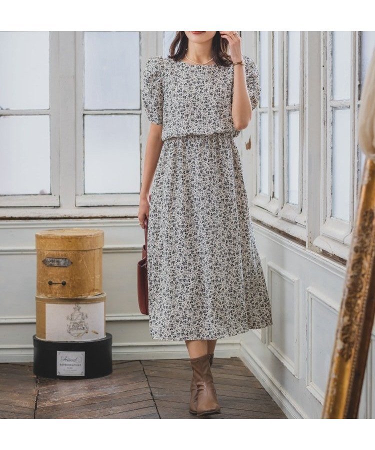 【イッツデモ/ITS' DEMO】の【ウエストゴム/二の腕カバー/手洗い可】単色花柄ワンピース 人気、トレンドファッション・服の通販 founy(ファニー) ファッション Fashion レディースファッション Fashion for Women ワンピース Dresses カーディガン Cardigan, Knitwear ギャザー Gathered, Ruffled ジャケット Jacket, Outerwear スマート Smart, Elegant エレガント 上品 Elegant ビジネス 仕事 通勤 Business / Work / Commuting other-1|ID: prp329100004794402 ipo3291000000034786457