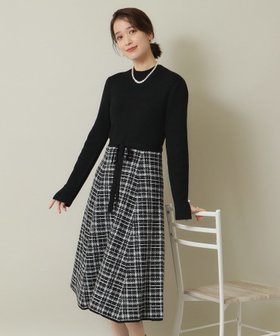 【イッツデモ/ITS' DEMO】の【手洗い可】ツイード調ニットワンピ 人気、トレンドファッション・服の通販 founy(ファニー) ファッション Fashion レディースファッション Fashion for Women ワンピース Dresses ニットワンピース Knit Dresses クラシカル Classical, Vintage-Inspired コンパクト Compact, Small Size スマート Smart, Elegant スリット Slit, Slit Detail ツイード Twill, Twill Weave パール Pearl, Pearl Accent フィット Fit, Slim Fit ポケット Pocket, Pocket Detail A/W・秋冬 Autumn/Winter |ID:prp329100004794411