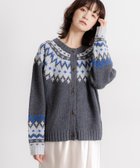 【スタディオ クリップ/studio CLIP】の5ゲージダブルフロントフェアアイルニットカーディガン チャコール18|ID: prp329100004794433 ipo3291000000034786612