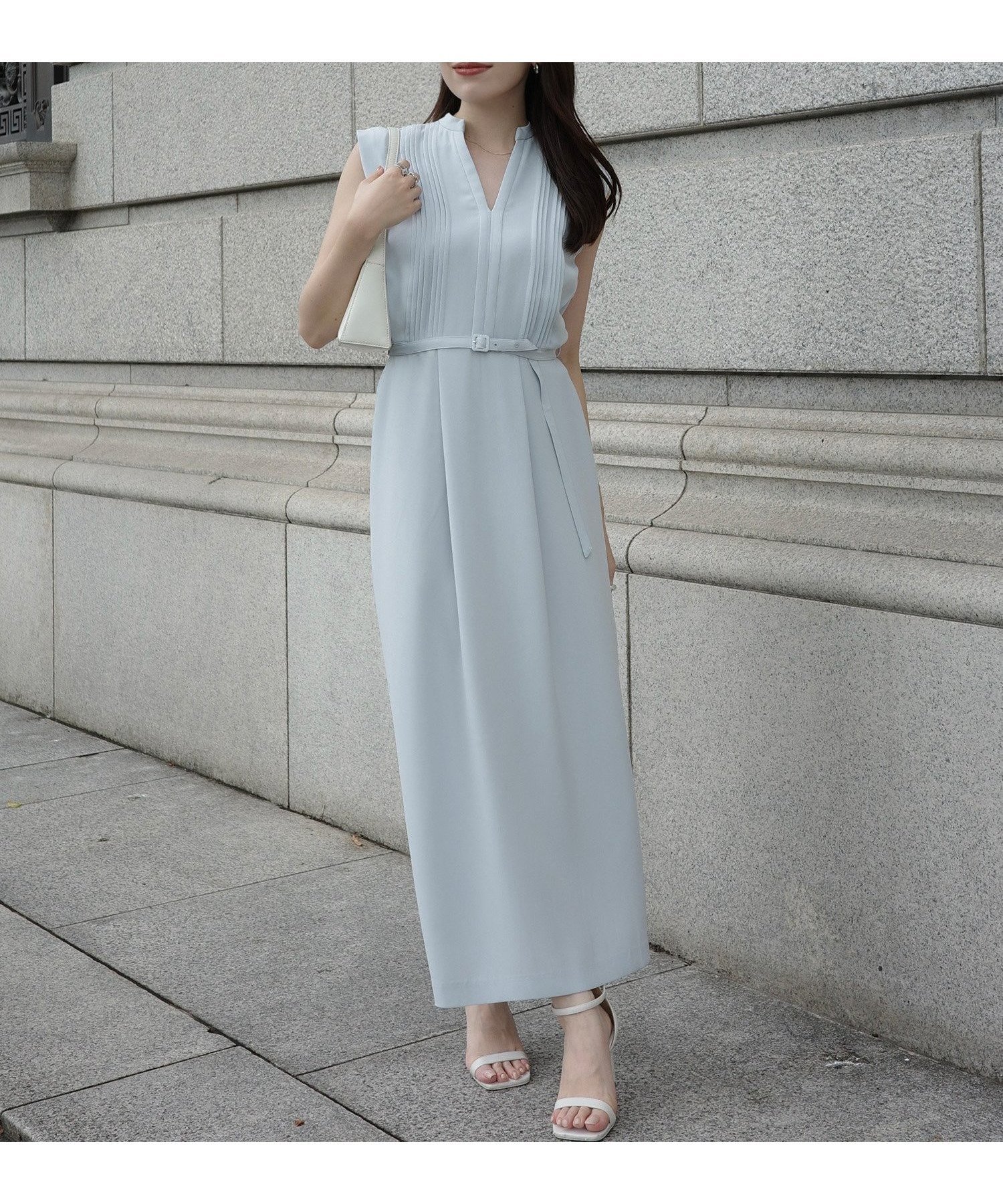 【アニュアンス/anuans】のトリアセテートスキッパーネックワンピース インテリア・キッズ・メンズ・レディースファッション・服の通販 founy(ファニー) ファッション Fashion レディースファッション Fashion for Women ワンピース Dresses スキッパー Skipper, Open Collar フロント Front, Front Design 夏 Summer SAX|ID: prp329100004794434 ipo3291000000034786621