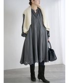 【イエナ/IENA】のエンブロイダードティアードレス グレー|ID:prp329100004794442