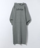 【ジーナシス/JEANASiS】のWフェイスロゴフードワンピース グレー|ID: prp329100004794457 ipo3291000000035247403