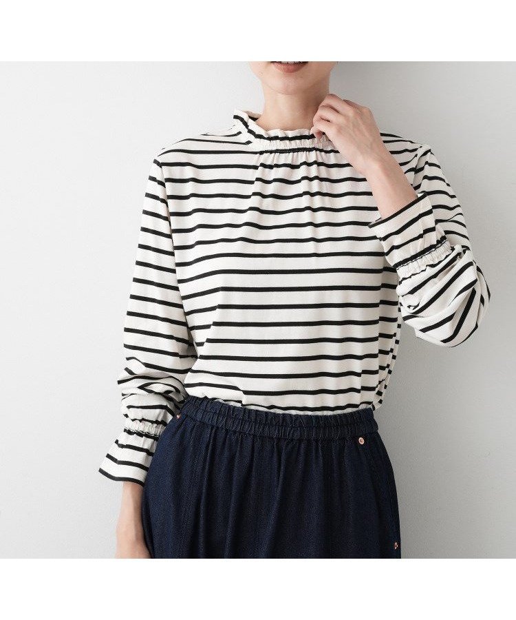 【デッサン/Dessin】の【選べる首元デザイン/洗える】ネックフリルロングカットソー インテリア・キッズ・メンズ・レディースファッション・服の通販 founy(ファニー) ファッション Fashion レディースファッション Fashion for Women トップス・カットソー Cut & Sew Tops カットソー・ベーシックTシャツ Cut-and-Sewn Tops / Stretch Tees & Basics インナー Innerwear カーディガン Cardigan, Knitwear ジャケット Jacket, Outerwear スマート Smart, Elegant デニム Denim, Jeans Material フリル Frill, Ruffle ベスト Vest, Waistcoat 洗える Machine Washable A/W・秋冬 Autumn/Winter ブラック|ID: prp329100004794459 ipo3291000000034878467