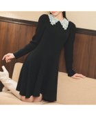 【ウィルセレクション/WILLSELECTION】のリボンレースカラーニットワンピース 人気、トレンドファッション・服の通販 founy(ファニー) ファッション Fashion レディースファッション Fashion for Women ワンピース Dresses ニットワンピース Knit Dresses ガーリー Girly, Feminine Style スリーブ Sleeve, Long Sleeve / Short Sleeve フレア Flare, Flared リボン Ribbon, Bow レース Lace, Lace Fabric エレガント 上品 Elegant 人気 Popular, Best Seller thumbnail ブラック|ID: prp329100004794468 ipo3291000000035152854