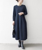 【シップス フォー ウィメン/SHIPS】のSHIPS any 手洗い可能 ジャカード ウエスト タック ノーカラー ワンピース NAVY BLUE ネイビー|ID: prp329100004794485 ipo3291000000034786951