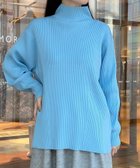 【トゥモローランド/TOMORROWLAND】のウールポリエステルストレッチリブ ハイネックプルオーバー 63 ライトブルー|ID: prp329100004794494 ipo3291000000034787012