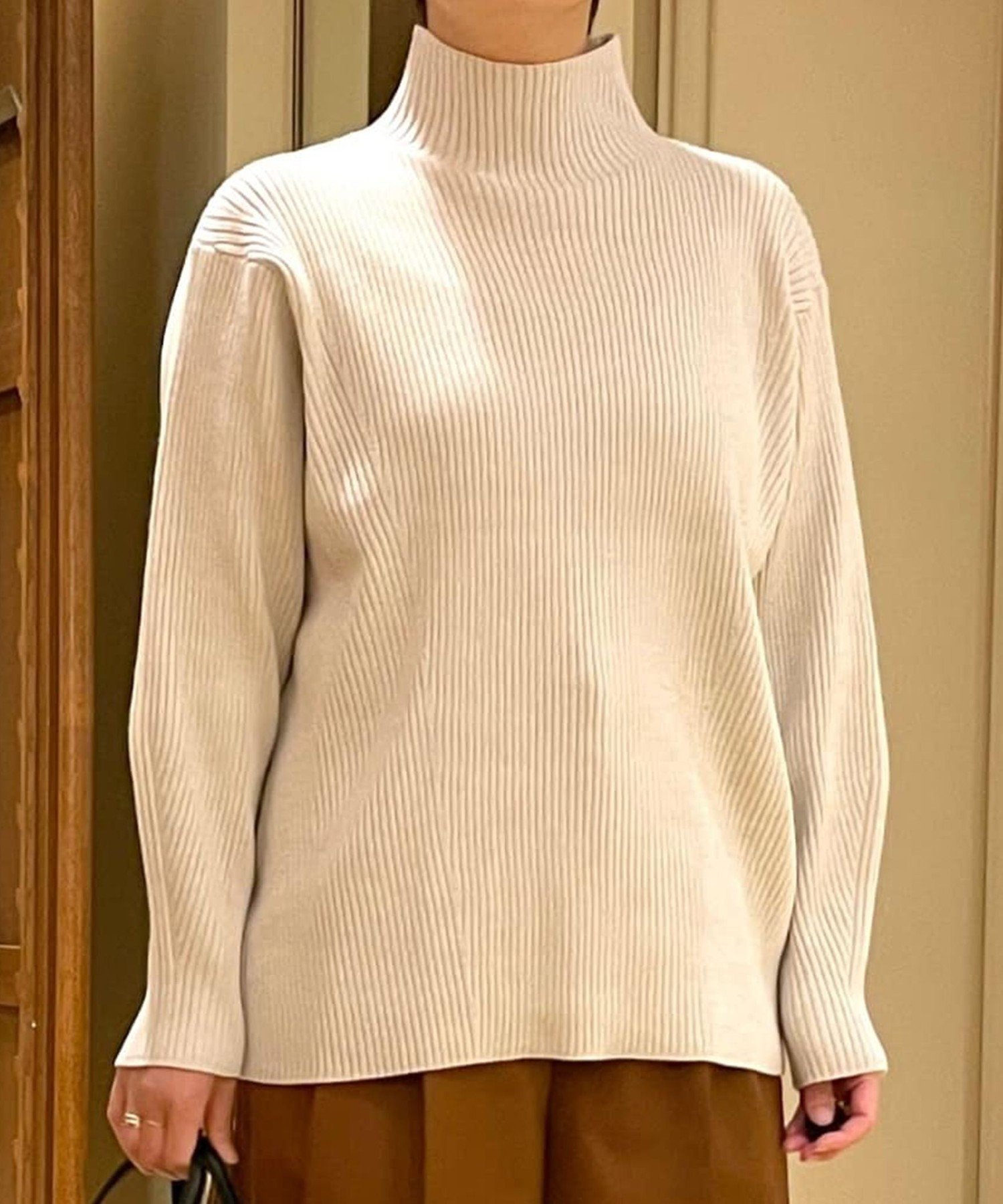 【トゥモローランド/TOMORROWLAND】のウールポリエステルストレッチリブ ハイネックプルオーバー インテリア・キッズ・メンズ・レディースファッション・服の通販 founy(ファニー) ファッション Fashion レディースファッション Fashion for Women トップス・カットソー Cut & Sew Tops カジュアルプルオーバー・ニットトップス Pullovers & Knit Tops / Casual Pullovers ハイネック High Neck, Mock Neck ベーシック Basic, Essential ワイド Wide, Wide Fit 冬 Winter / This Winter 43 ライトベージュ|ID: prp329100004794494 ipo3291000000034787014