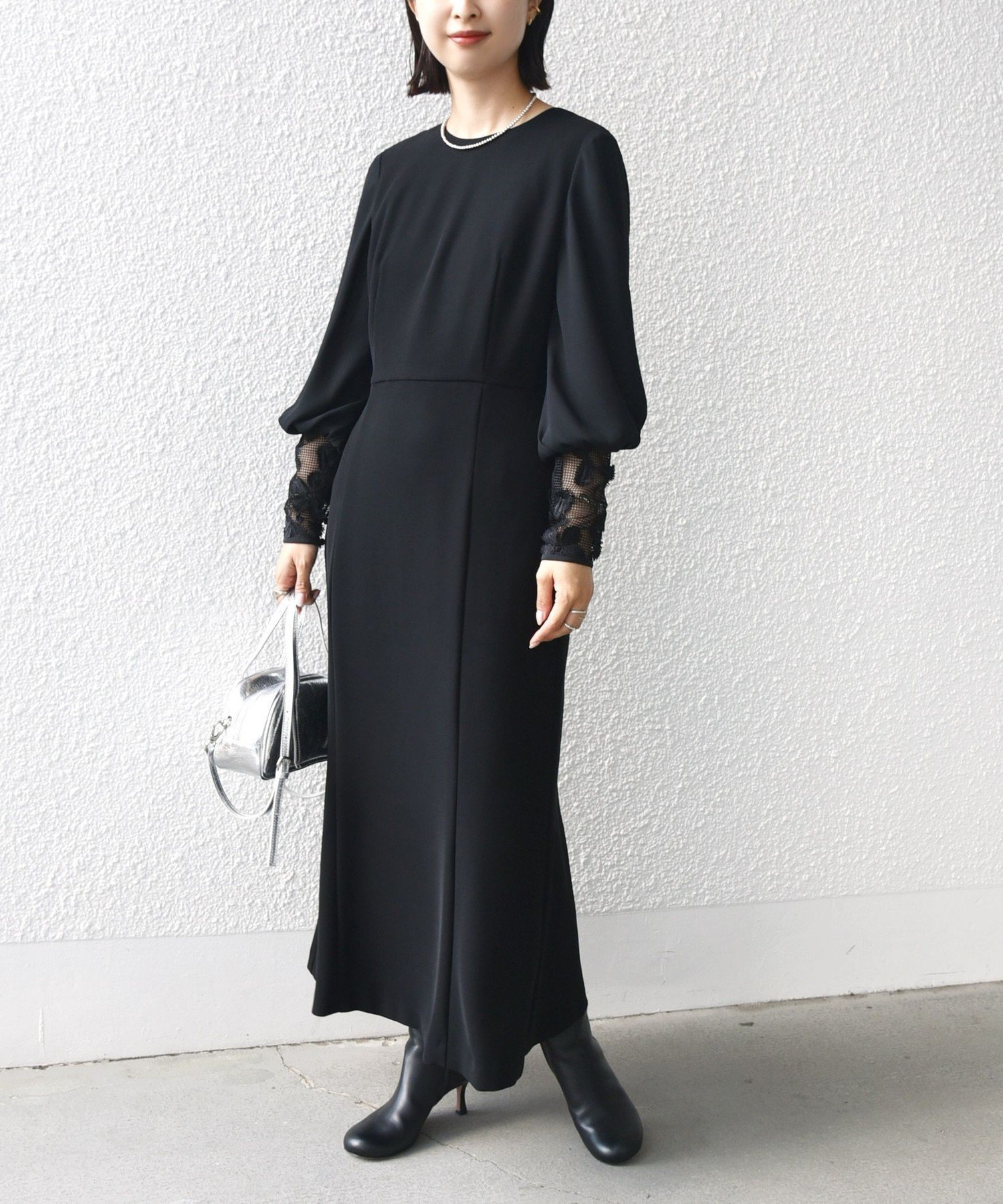 【シップス フォー ウィメン/SHIPS】の【SHIPS別注】kaene ブラック フォーマル レース スリーブ ワンピース(セレモニー対応可) 人気、トレンドファッション・服の通販 founy(ファニー) ファッション Fashion レディースファッション Fashion for Women ワンピース Dresses アクセサリー Fashion Accessories シフォン Chiffon, Lightweight Fabric スリーブ Sleeve, Long Sleeve / Short Sleeve ツイル Twist, Twisted Detail フォーマル Formal, Dressy 別注 Limited Edition, Custom Order レース Lace, Lace Fabric おすすめ Recommended / Our Picks セレモニー Ceremony 入学式 Entrance Ceremony 卒業式 Graduation Ceremony 結婚式 Wedding 2025年 2025 2025-2026秋冬・A/W Autumn/Winter 2025–26 AW25–26 other-1|ID: prp329100004794502 ipo3291000000034787096