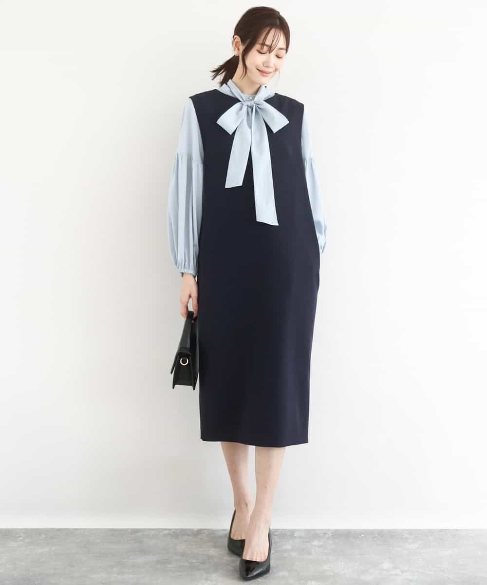 【エムケイ ミッシェルクラン/MK MICHEL KLEIN】のバックフリルデザイン ジャンパースカート/洗える インテリア・キッズ・メンズ・レディースファッション・服の通販 founy(ファニー) ファッション Fashion レディースファッション Fashion for Women スカート Skirts バッグ Bags インナー Innerwear 春 Spring 洗える Machine Washable 秋 Autumn シンプル Simple, Minimal ジャケット Jacket, Outerwear ストレッチ Stretch, Stretchy Fabric ダブル Double, Double-Breasted ハイネック High Neck, Mock Neck フリル Frill, Ruffle フロント Front, Front Design 冬 Winter / This Winter おすすめ Recommended / Our Picks 夏 Summer エレガント 上品 Elegant セレモニー Ceremony 結婚式 Wedding 二次会 After Party ネイビー|ID: prp329100004794503 ipo3291000000034787110