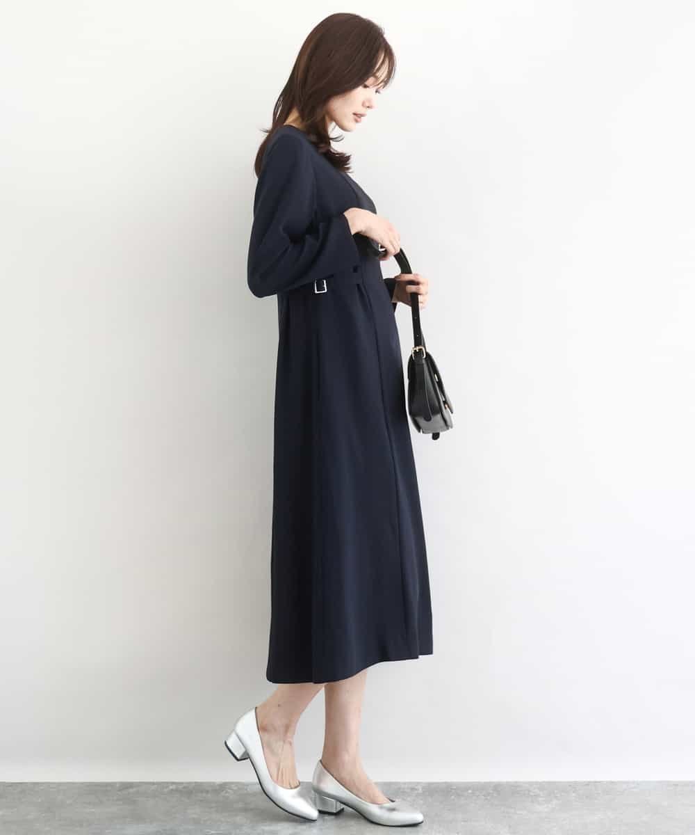 【エムケイ ミッシェルクラン/MK MICHEL KLEIN】のサテンジョーゼット サイドベルトワンピース/洗える インテリア・キッズ・メンズ・レディースファッション・服の通販 founy(ファニー) ファッション Fashion レディースファッション Fashion for Women ワンピース Dresses ベルト&ウエストマーク Belts & Waist Accessories 春 Spring 洗える Machine Washable 秋 Autumn サテン Satin, Glossy Fabric シンプル Simple, Minimal ジャケット Jacket, Outerwear ジョーゼット Georgette, Semi-Sheer Fabric ネックレス Necklace, Pendant Necklace ブローチ Brooch, Pin Brooch 冬 Winter / This Winter おすすめ Recommended / Our Picks 夏 Summer エレガント 上品 Elegant セレモニー Ceremony 結婚式 Wedding 二次会 After Party ネイビー|ID: prp329100004794504 ipo3291000000034787114