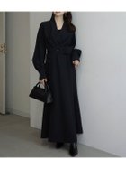 【アニュアンス/anuans】のノーカラーナローワンピース NAVY|ID: prp329100004794532 ipo3291000000034787305