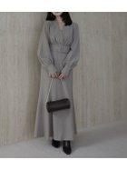 【アニュアンス/anuans】のノーカラーナローワンピース GREY BEIGE|ID: prp329100004794532 ipo3291000000034787306