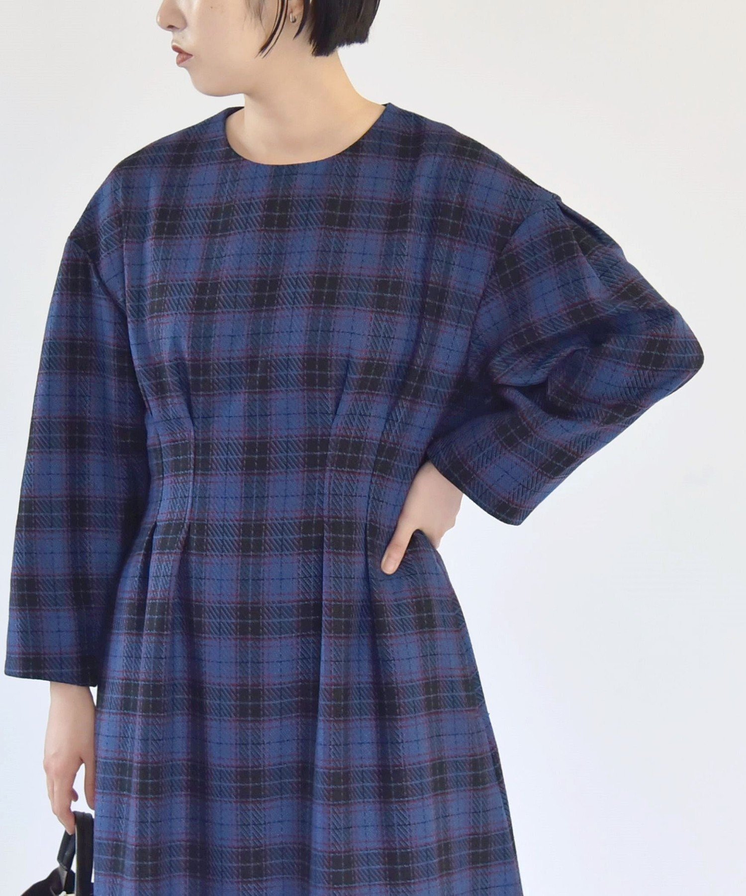 【シップス フォー ウィメン/SHIPS】のquaranciel 手洗い可能 チェック シェイプ ワンピース インテリア・キッズ・メンズ・レディースファッション・服の通販 founy(ファニー) ファッション Fashion レディースファッション Fashion for Women ワンピース Dresses シェイプ Shape, Slim Fit シューズ Shoes, Footwear スリーブ Sleeve, Long Sleeve / Short Sleeve チェック Check, Plaid, Tartan 定番 Standard, Basic Item バレエ Ballet, Ballet Style フェミニン Feminine, Girly ベーシック Basic, Essential 2023年 2023 2023-2024秋冬・A/W Autumn/Winter 2023–24 AW23–24 エレガント 上品 Elegant ブルー|ID: prp329100004794574 ipo3291000000034787588