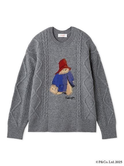 【セルフォード/CELFORD】の【パディントン(TM)×CELFORD】ケーブルニットプルオーバー インテリア・キッズ・メンズ・レディースファッション・服の通販 founy(ファニー) 　ファッション　Fashion　レディースファッション　Fashion for Women　トップス・カットソー　Cut & Sew Tops　ニット　Knit Tops & Sweaters　カジュアルプルオーバー・ニットトップス　Pullovers & Knit Tops / Casual Pullovers　おすすめ　Recommended / Our Picks　クラシカル　Classical, Vintage-Inspired　ストレート　Straight, Straight Cut　スマート　Smart, Elegant　スーツケース キャリーケース　Suitcase / Carry Case　ダッフルコート　Duffle Coat, Toggle Coat　帽子　Hat, Headwear　LGRY[005]|ID: prp329100004794586 ipo3291000000034787662