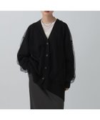 【レプシィム ローリーズファーム/LEPSIM LOWRYS FARM】のチュールドッキングカーディガンチュニック ブラック09|ID: prp329100004794611 ipo3291000000034853469