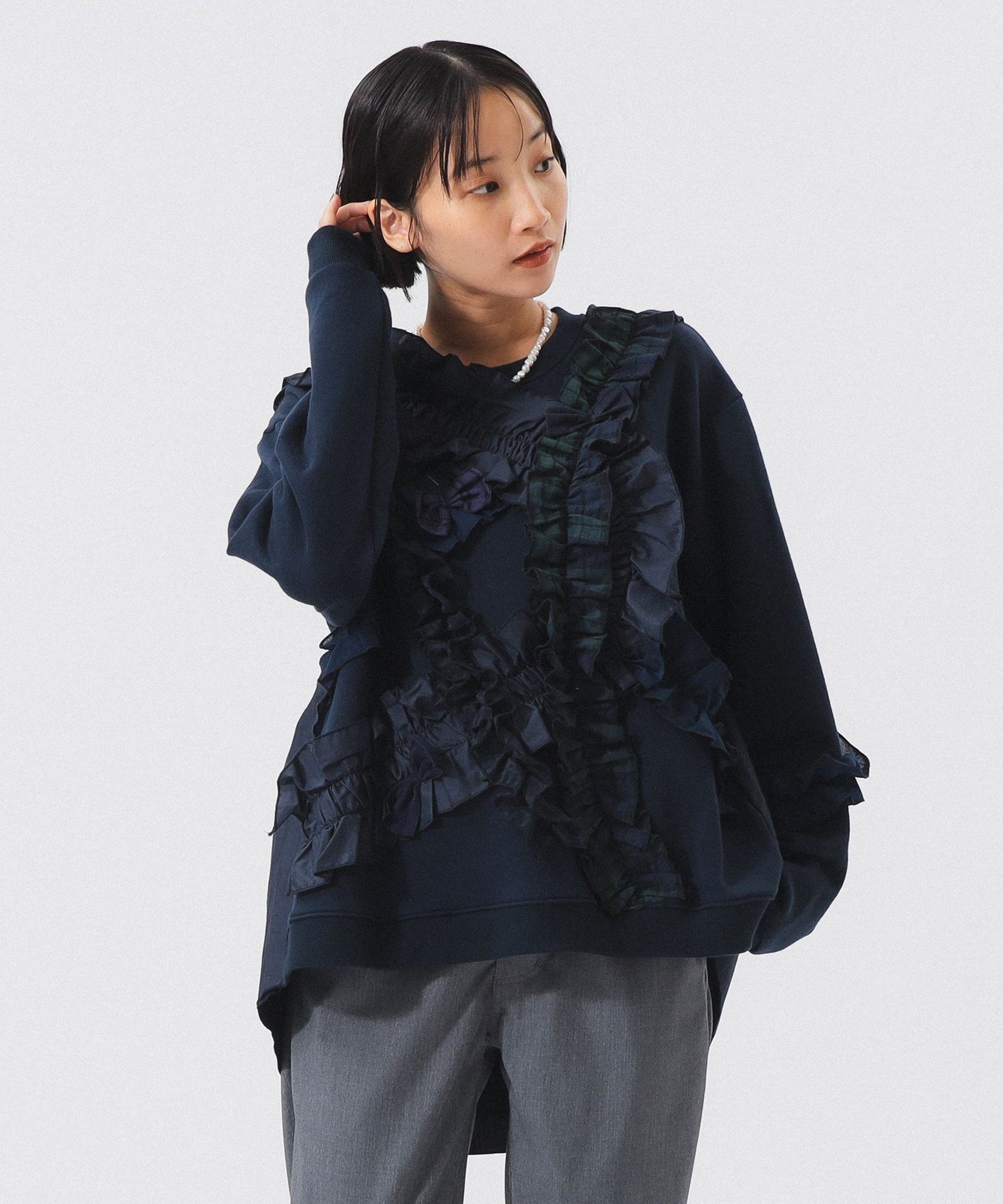 【ビームス ウイメン/BEAMS】の【別注】TORI-TO / リボン スウェット シャツ 25AW インテリア・キッズ・メンズ・レディースファッション・服の通販 founy(ファニー) ファッション Fashion レディースファッション Fashion for Women トップス・カットソー Cut & Sew Tops シャツ・ブラウス・オフィスカジュアル Elegant Blouses & Button-Ups レディースパーカー・カジュアルフーディー Casual Hoodies & Sweatshirts スウェット・クルーネックトップス Sweatshirts & Crewnecks / Relaxed Fit Sweat Tops インナー Innerwear 春 Spring ガーリー Girly, Feminine Style ジャケット Jacket, Outerwear スウェット / スエット Sweatshirt, Sweatwear ダウン Down, Puffer デニム Denim, Jeans Material 人気 Popular, Best Seller ハンド Hand, Handmade パッチワーク Patchwork, Mixed Fabric フェミニン Feminine, Girly フリル Frill, Ruffle プリント Print, Printed Pattern 別注 Limited Edition, Custom Order リボン Ribbon, Bow リラックス Relax, Relaxed Fit ワイド Wide, Wide Fit S/S・春夏 SS, Spring/Summer, Warm Season おすすめ Recommended / Our Picks 日本製 Made In Japan 夏 Summer 2025年 2025 2025-2026秋冬・A/W Autumn/Winter 2025–26 AW25–26 NAVY|ID: prp329100004794614 ipo3291000000034787845