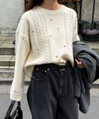 【フレディ&グロスター/FREDY&GLOSTER】のハート刺繍柄編みニットプルオーバー 人気、トレンドファッション・服の通販 founy(ファニー) ファッション Fashion レディースファッション Fashion for Women トップス・カットソー Cut & Sew Tops ニット Knit Tops & Sweaters カジュアルプルオーバー・ニットトップス Pullovers & Knit Tops / Casual Pullovers デニム Denim, Jeans Material トレンド Trend, Trending Now ワイド Wide, Wide Fit A/W・秋冬 Autumn/Winter おすすめ Recommended / Our Picks 2025年 2025 2025-2026秋冬・A/W Autumn/Winter 2025–26 AW25–26 thumbnail オフホワイト|ID: prp329100004794615 ipo3291000000035029100