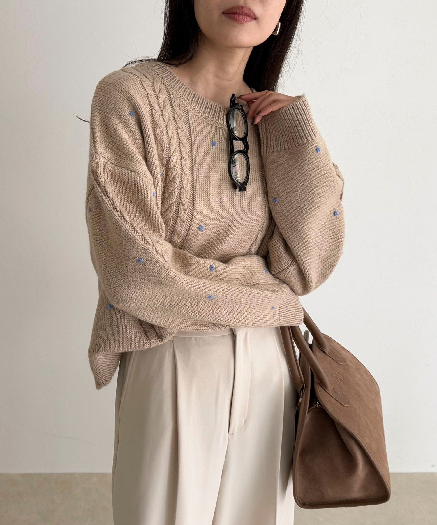 【フレディ&グロスター/FREDY&GLOSTER】のハート刺繍柄編みニットプルオーバー インテリア・キッズ・メンズ・レディースファッション・服の通販 founy(ファニー) ファッション Fashion レディースファッション Fashion for Women トップス・カットソー Cut & Sew Tops ニット Knit Tops & Sweaters カジュアルプルオーバー・ニットトップス Pullovers & Knit Tops / Casual Pullovers デニム Denim, Jeans Material トレンド Trend, Trending Now ワイド Wide, Wide Fit A/W・秋冬 Autumn/Winter おすすめ Recommended / Our Picks 2025年 2025 2025-2026秋冬・A/W Autumn/Winter 2025–26 AW25–26 ベージュ|ID: prp329100004794615 ipo3291000000035029101