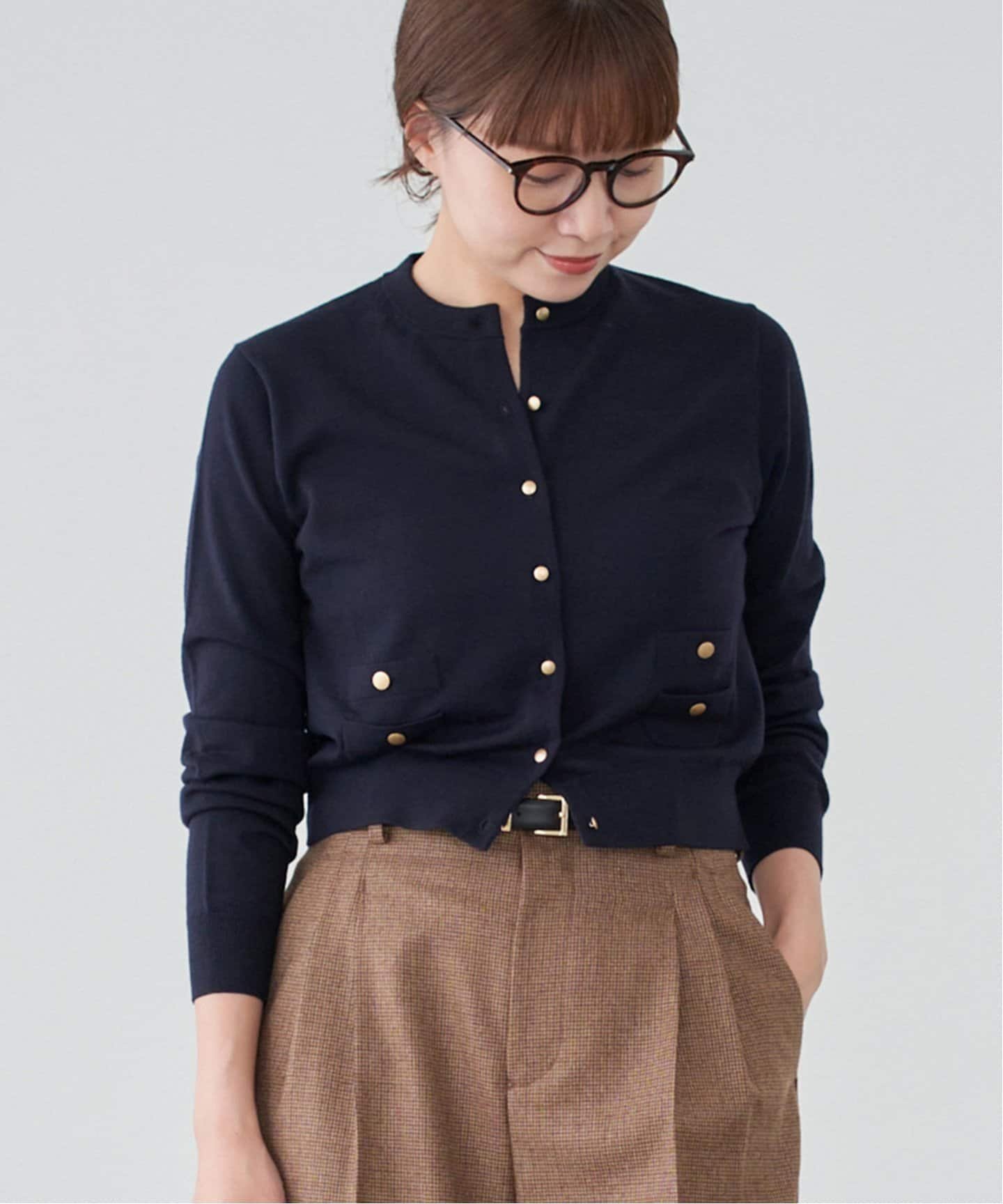 【イエナ/IENA】のARKABA CREW カーディガン インテリア・キッズ・メンズ・レディースファッション・服の通販 founy(ファニー) ファッション Fashion レディースファッション Fashion for Women トップス・カットソー Cut & Sew Tops カーディガン・羽織り Layered Style Cardigans 2025年 2025 2025-2026秋冬・A/W Autumn/Winter 2025–26 AW25–26 おすすめ Recommended / Our Picks なめらか Smooth, Silky Texture アンサンブル Ensemble Set カーディガン Cardigan, Knitwear バランス Balance, Style Balance フロント Front, Front Design ポケット Pocket, Pocket Detail メタル Metal, Metal Parts エレガント 上品 Elegant 春 Spring 秋 Autumn ネイビー|ID: prp329100004794647 ipo3291000000034787988